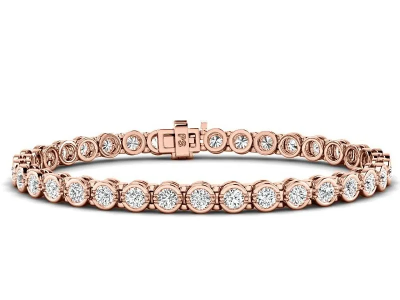 2.00 CT Round Cut Lab Grown Diamonds - Tennis Bracelet