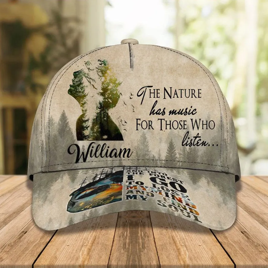 And In To The Forest I Go To Lose My Mind and Find My Soul 3D Hiking Cap for Women, Hiking Hat for Hiking Lovers