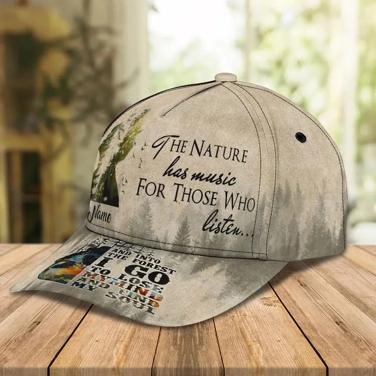 And In To The Forest I Go To Lose My Mind and Find My Soul 3D Hiking Cap for Women, Hiking Hat for Hiking Lovers