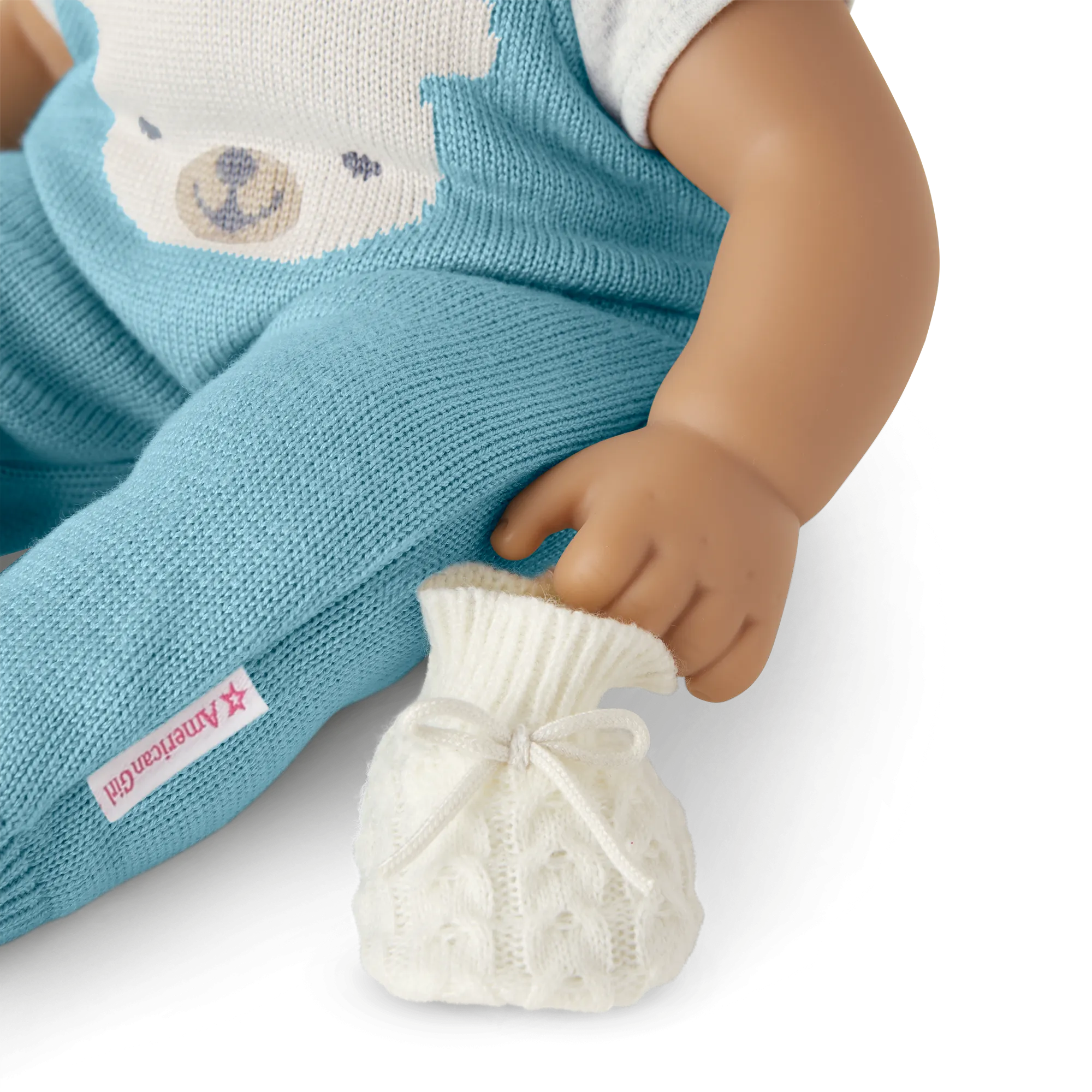 Baby Bear Hat & Booties for Bitty Baby® Dolls