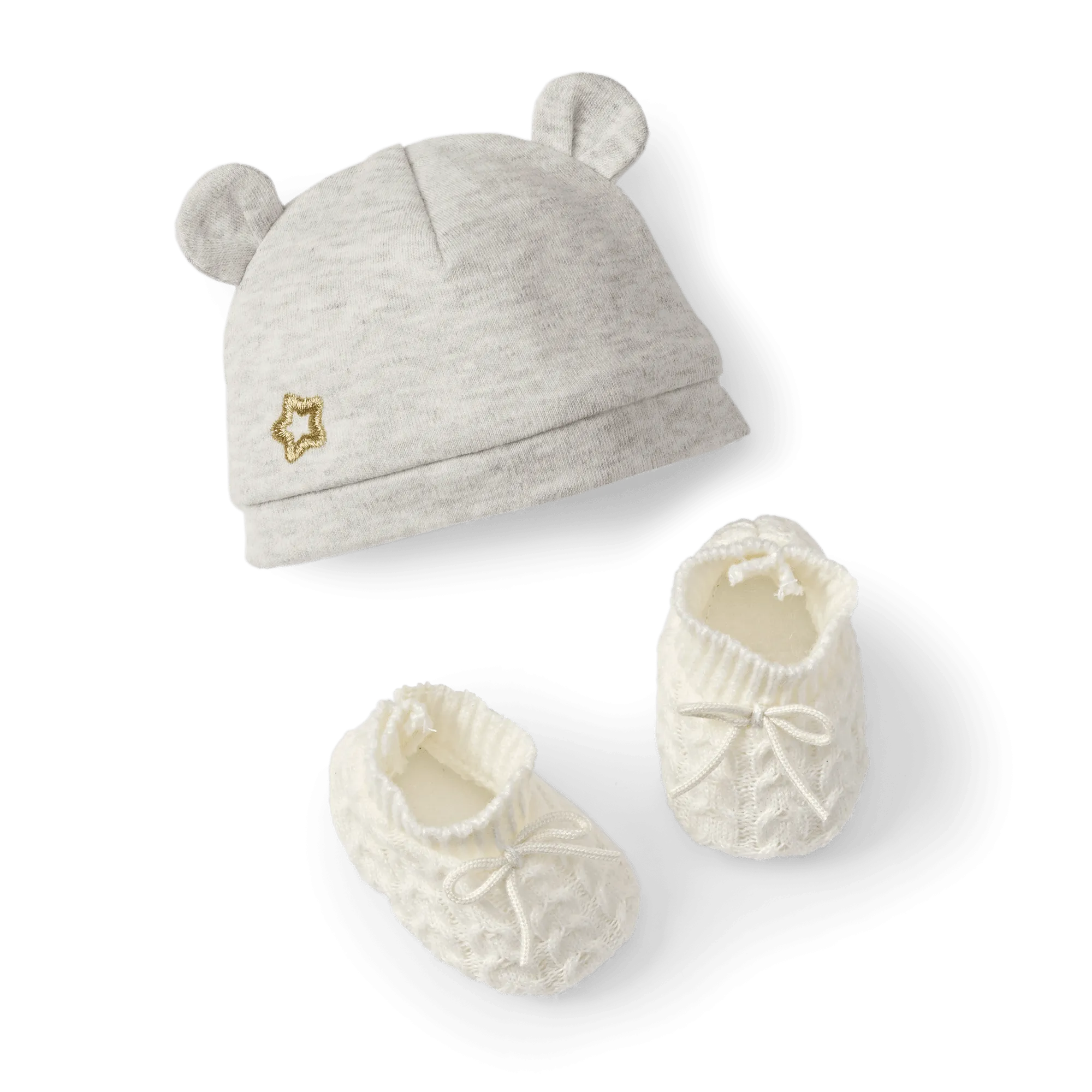 Baby Bear Hat & Booties for Bitty Baby® Dolls