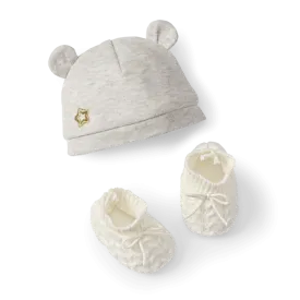 Baby Bear Hat & Booties for Bitty Baby® Dolls