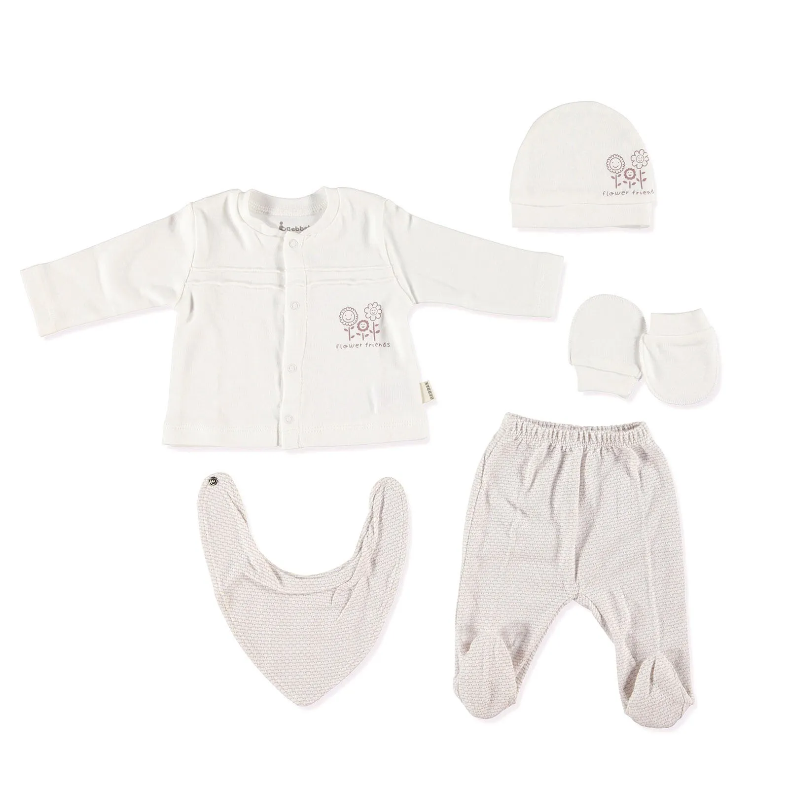Bebbek Baby Girl 5 Pcs Newborn Gift Starter Set