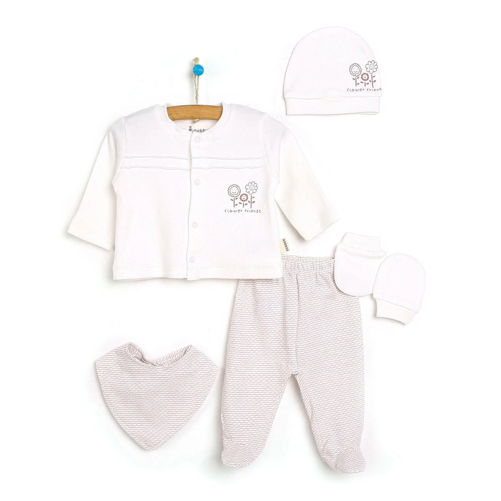 Bebbek Baby Girl 5 Pcs Newborn Gift Starter Set