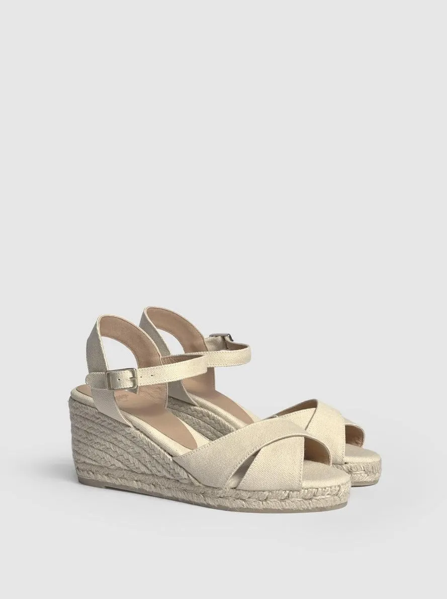 BLAUDELL SANDALS WEDGE | IVORY