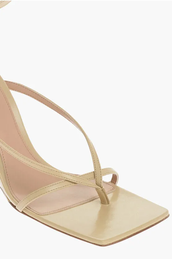 Bottega Veneta Squared Leather Sandals Wedge