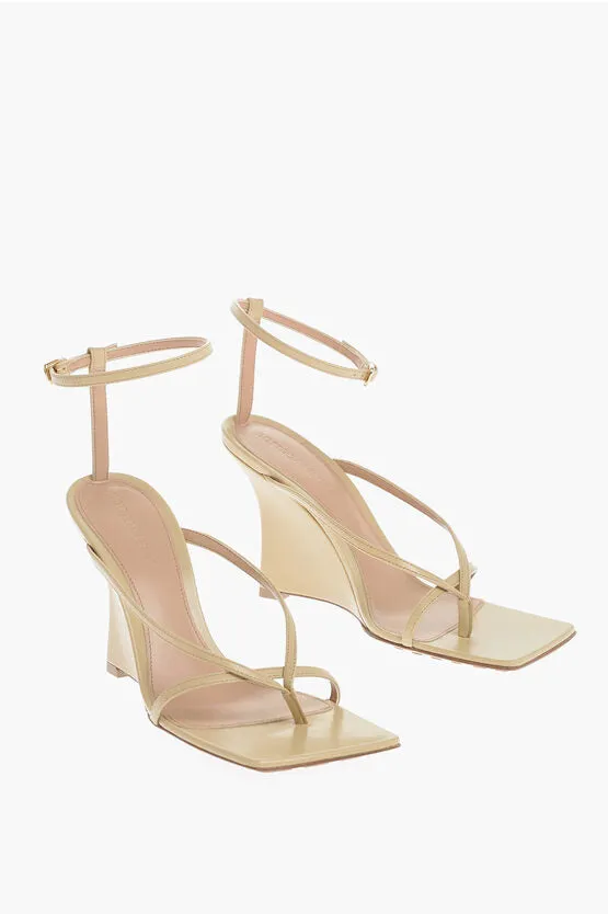 Bottega Veneta Squared Leather Sandals Wedge