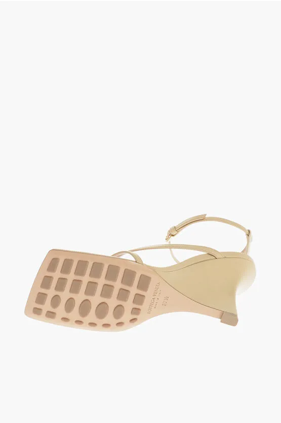 Bottega Veneta Squared Leather Sandals Wedge