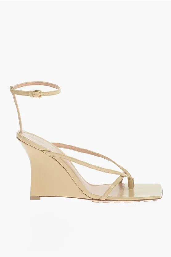 Bottega Veneta Squared Leather Sandals Wedge