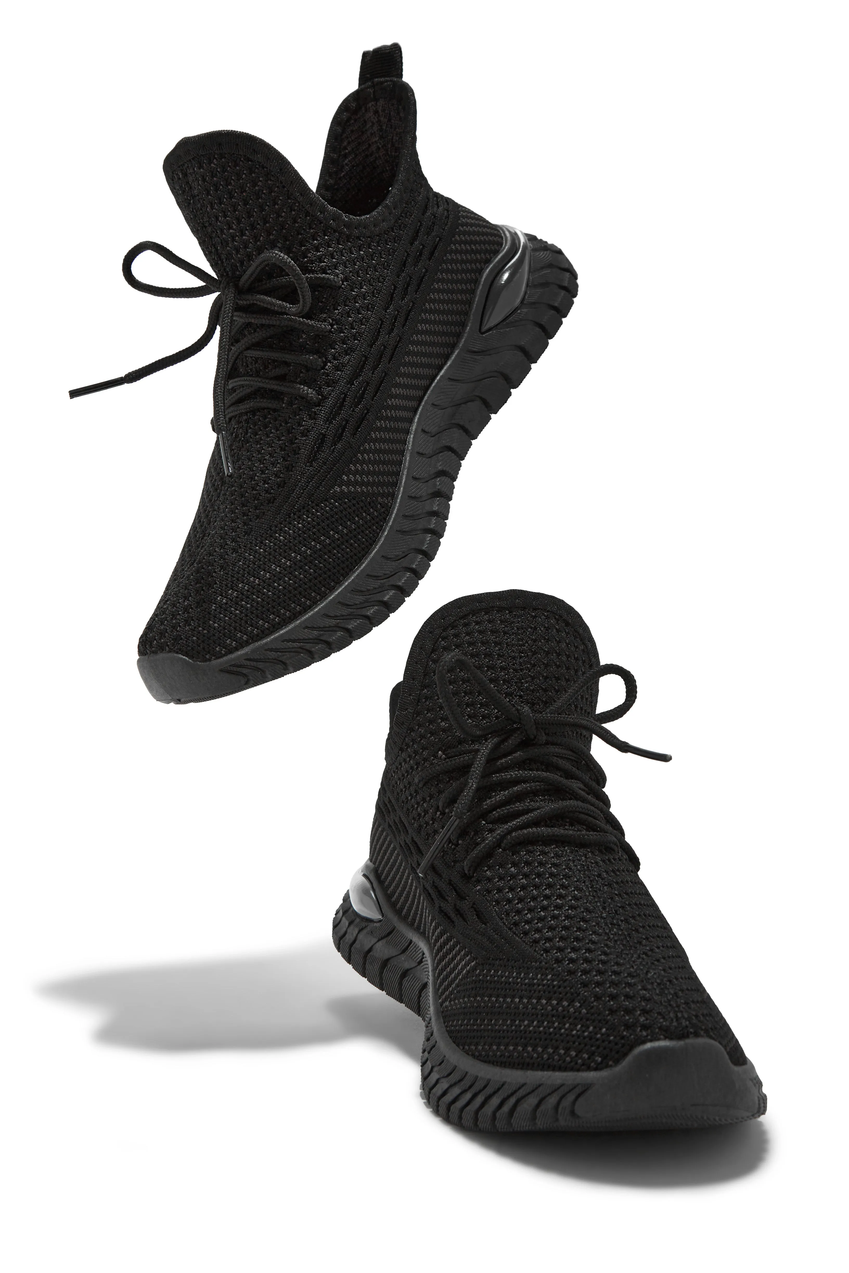 Determined Lace Up Sneakers - Black