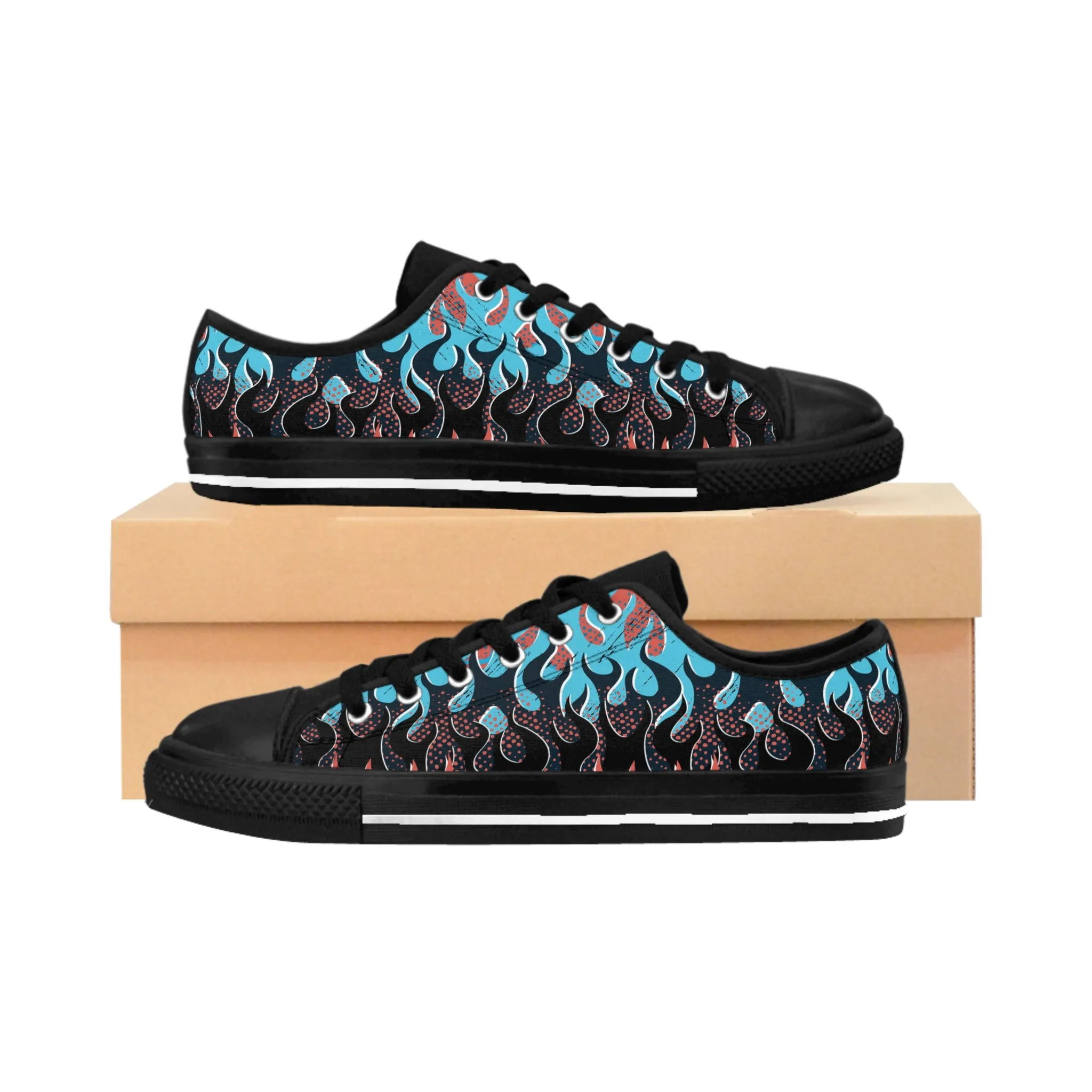 Fire Flames Women's Sneakers