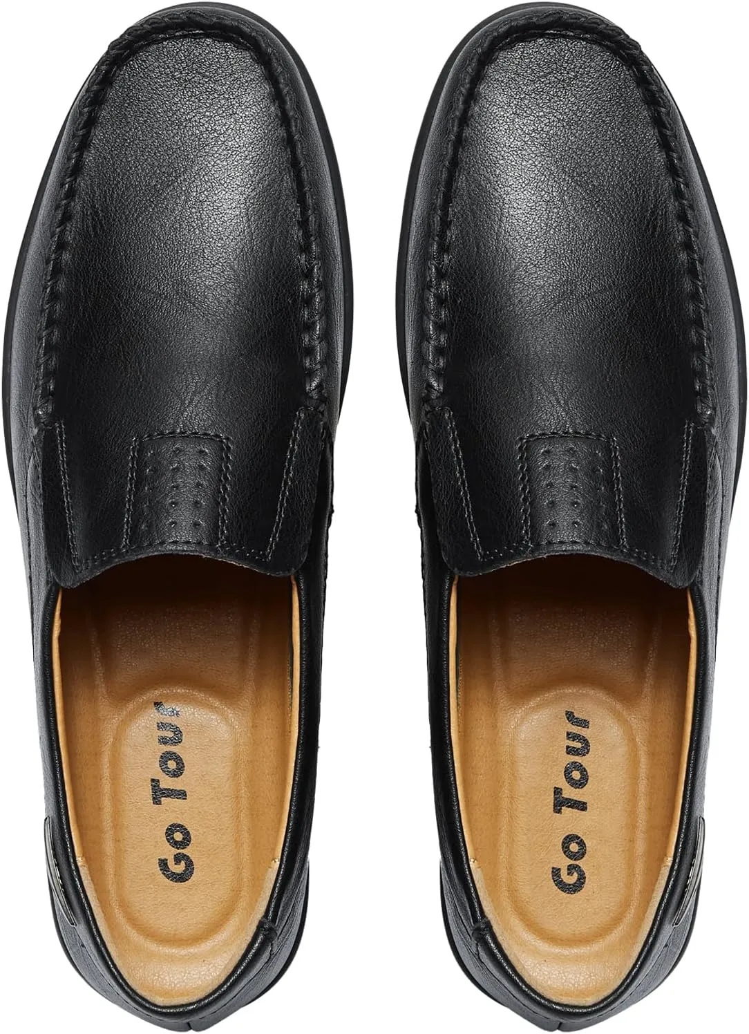 Go Tour Men??s Casual Leather Fashion Slip-on Loafers Shoes