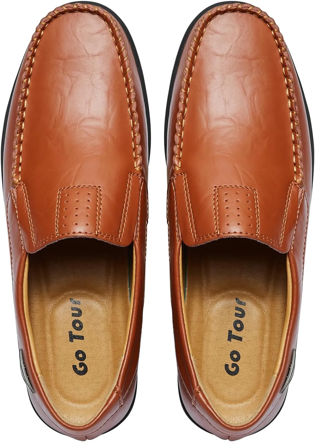 Go Tour Men??s Casual Leather Fashion Slip-on Loafers Shoes