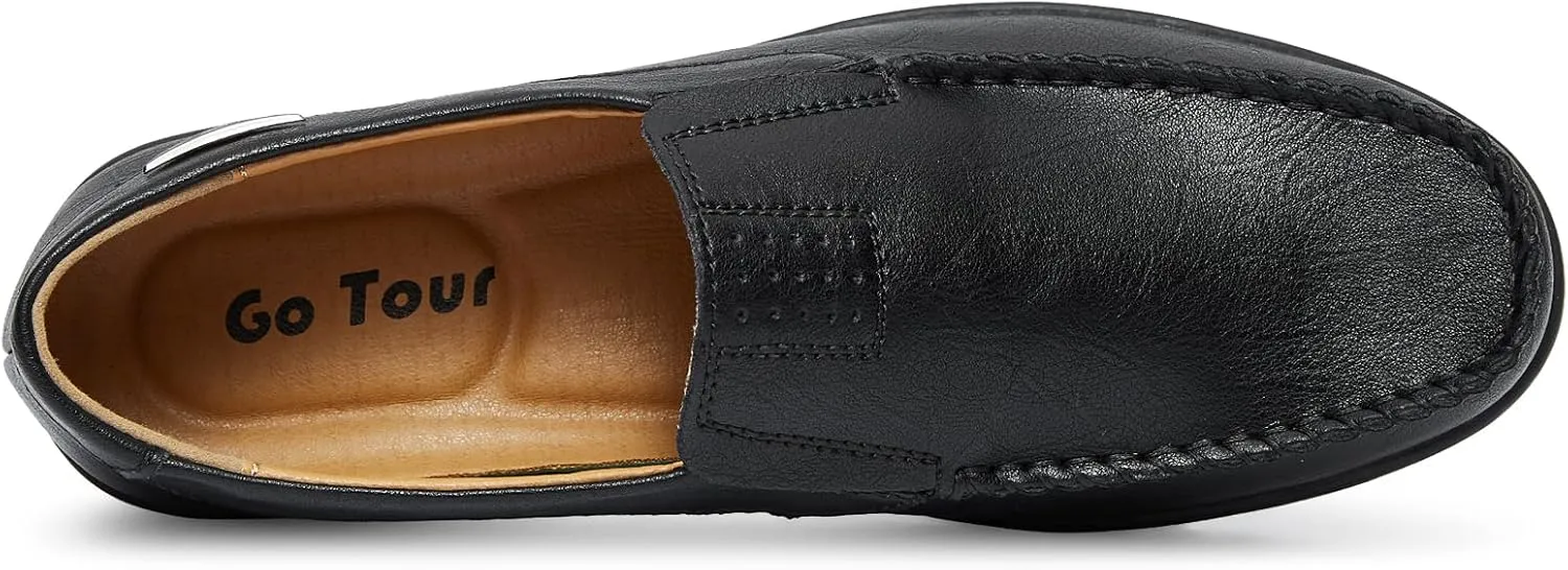 Go Tour Men??s Casual Leather Fashion Slip-on Loafers Shoes