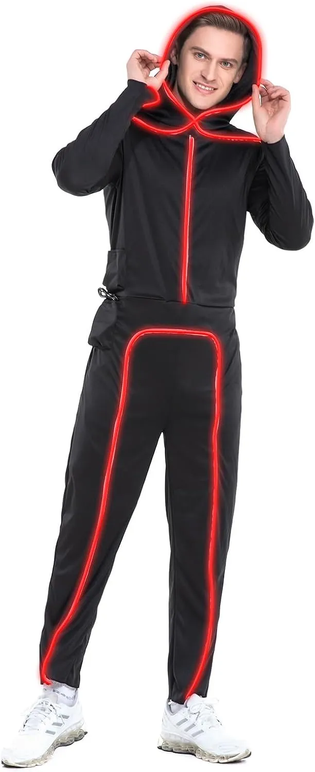 HSCTEK Light-up Adult Stick Figure Costume