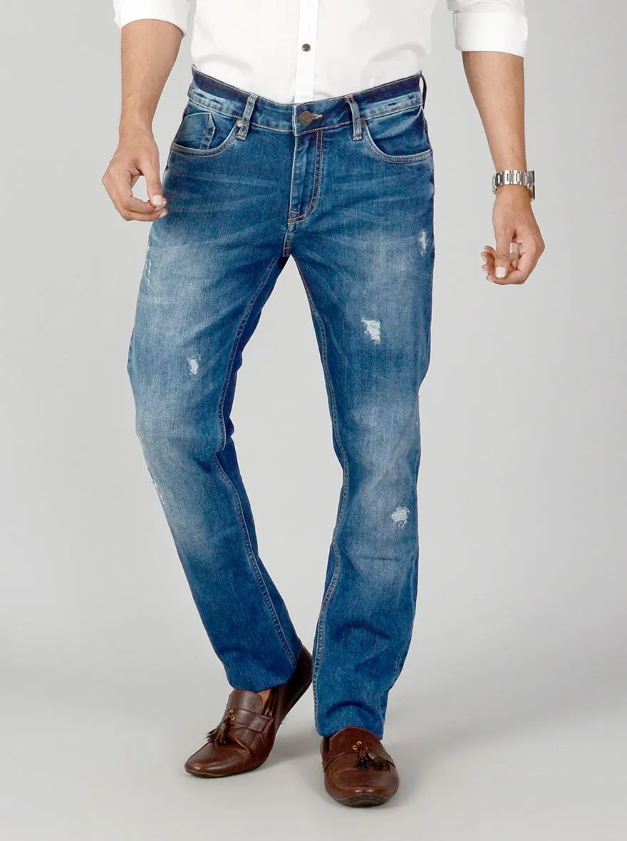 Ink Blue Washed Slim Fit Jeans | JadeBlue