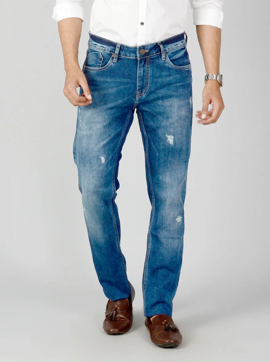Ink Blue Washed Slim Fit Jeans | JadeBlue