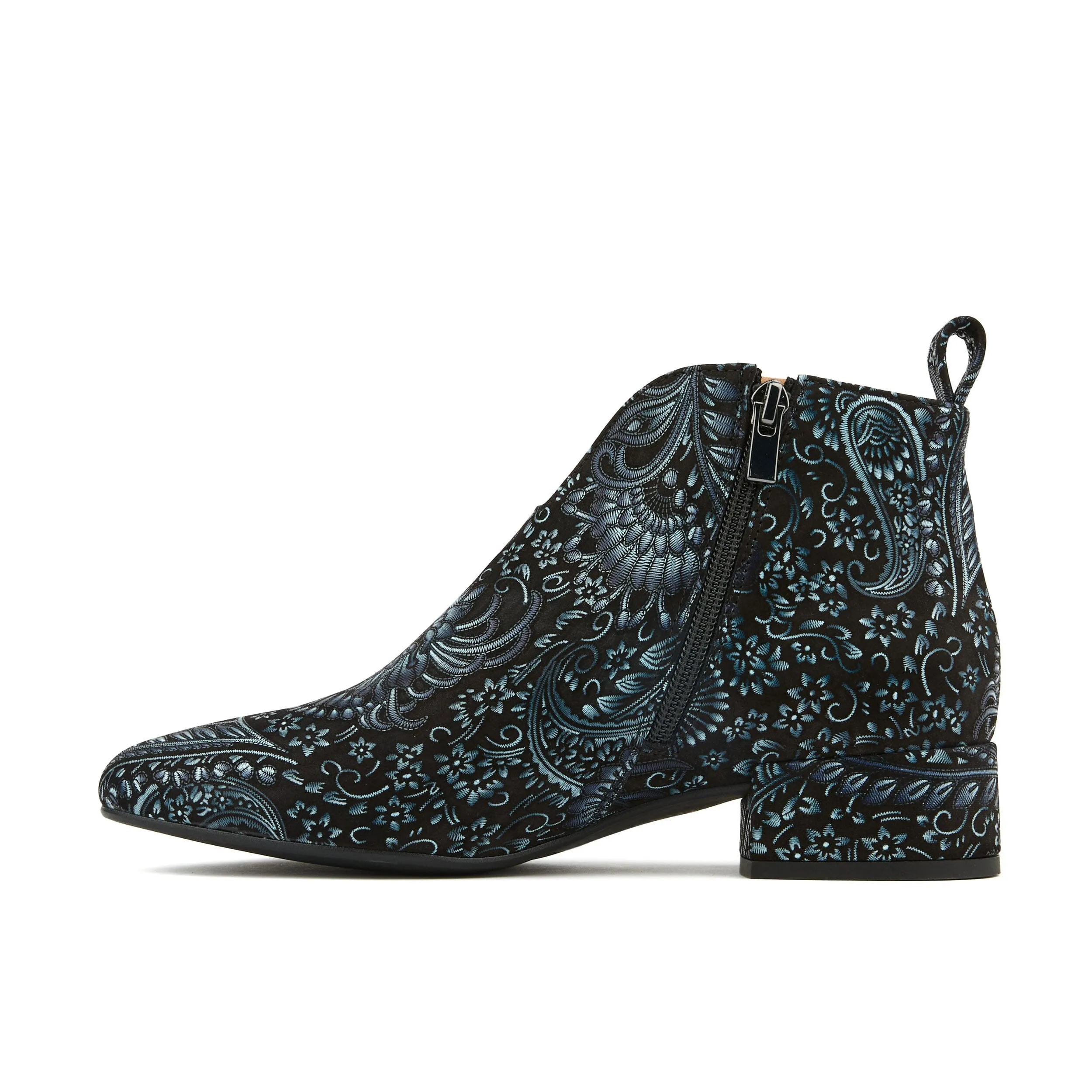 Iris - Black & Blue & Silver Floral