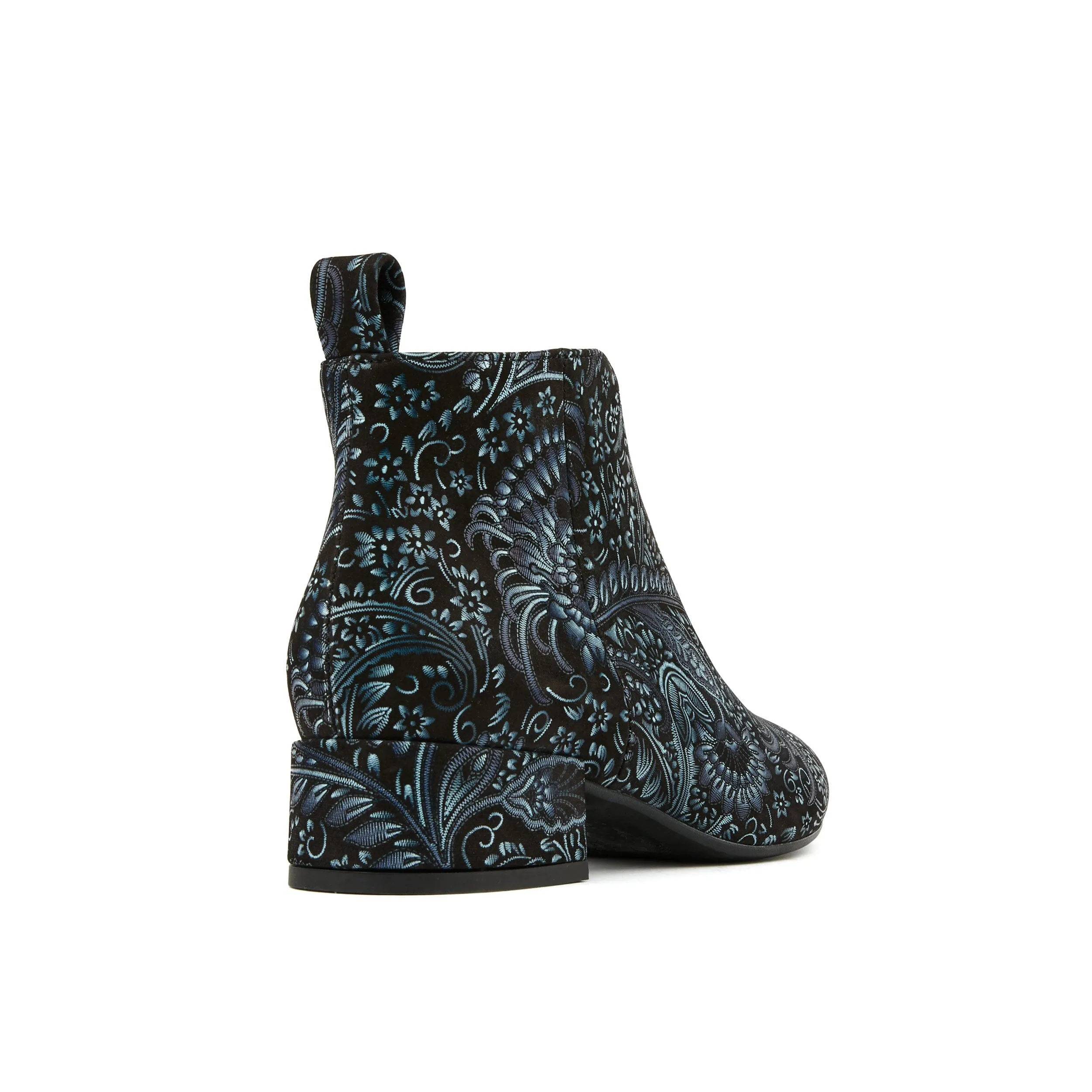 Iris - Black & Blue & Silver Floral