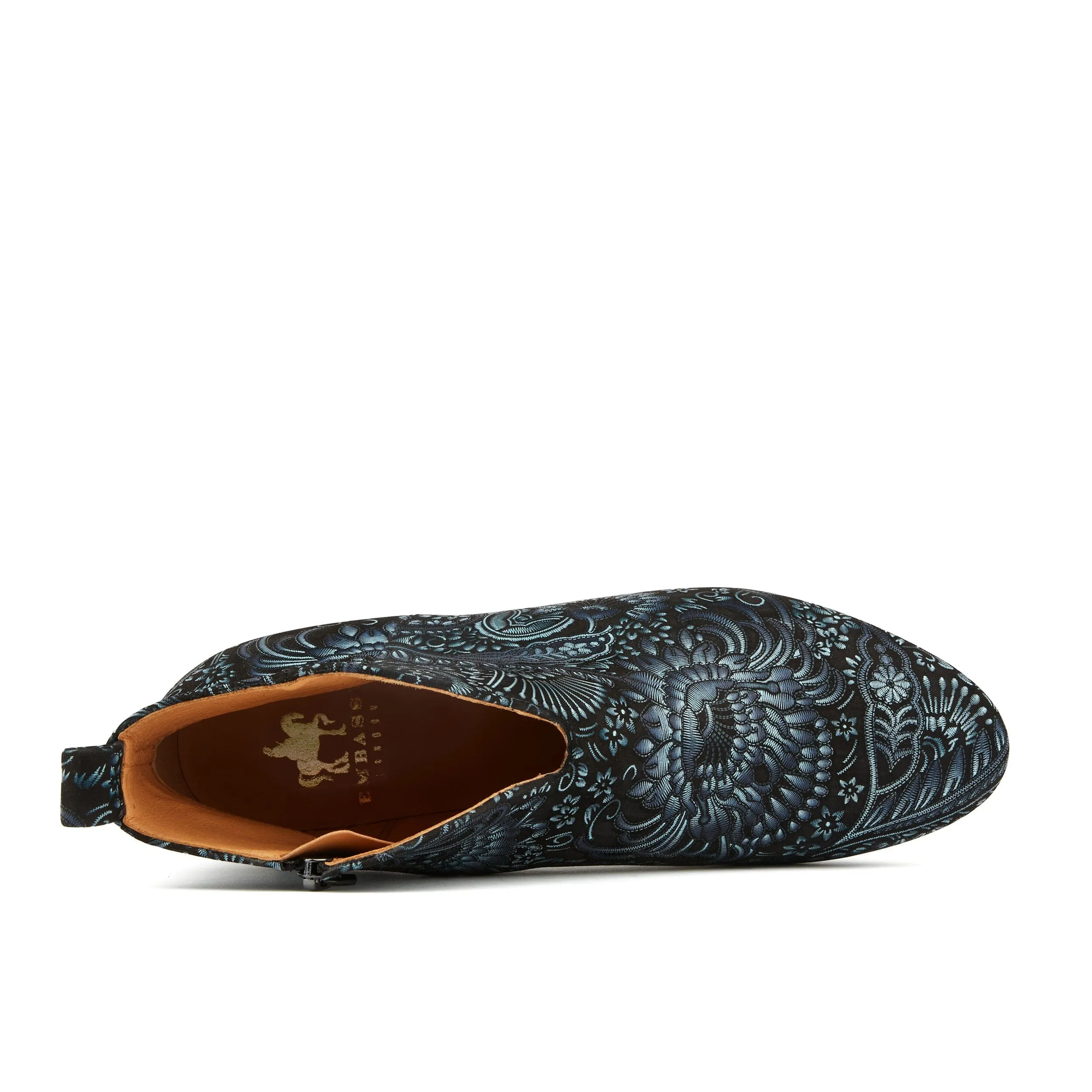 Iris - Black & Blue & Silver Floral