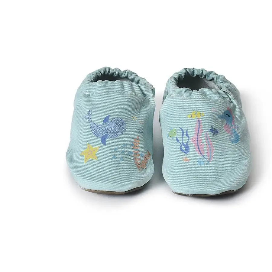 Kids Sea Animal Print Booties