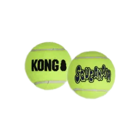 Kong Squeak Air Tennis Ball Large  3.25" - 2-Pack