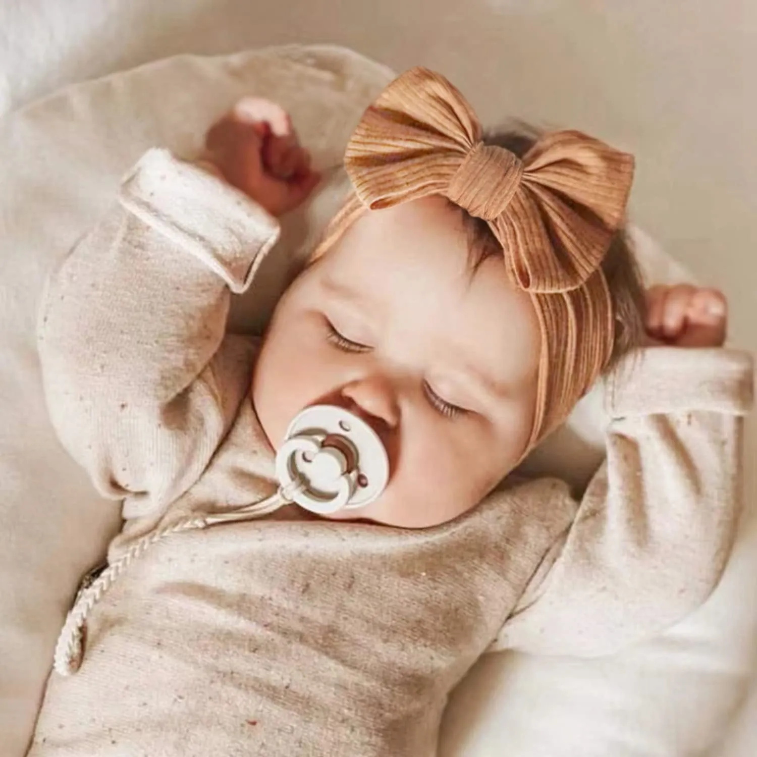 Niceye Baby Girls Headbands with Bows Handmade Hair Accessories Stretchy Hairbands for Newborn Infant Toddler