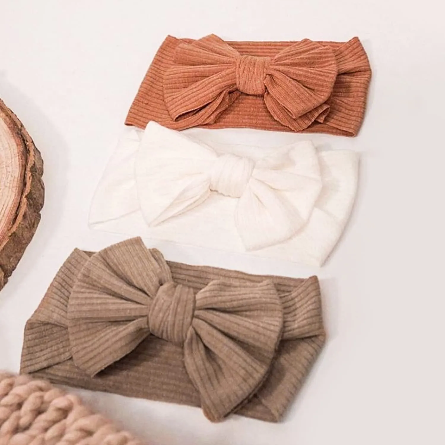 Niceye Baby Girls Headbands with Bows Handmade Hair Accessories Stretchy Hairbands for Newborn Infant Toddler