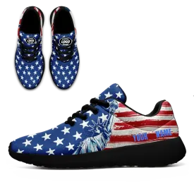Personalized Independence Day Sneakers, Custom Patriotic Shoes, Unique Gift