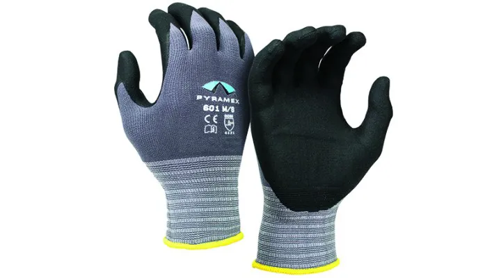 Pyramex 15 Gauge Micro-Foam Nitrile Coated Saftey Gloves - 2XL