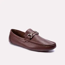 Ralph Brown Perforated Horsebit Loafers 0130858