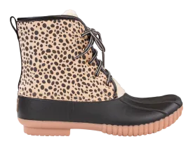 Simply Southern Leopard Spot Lace Up Duck Boots