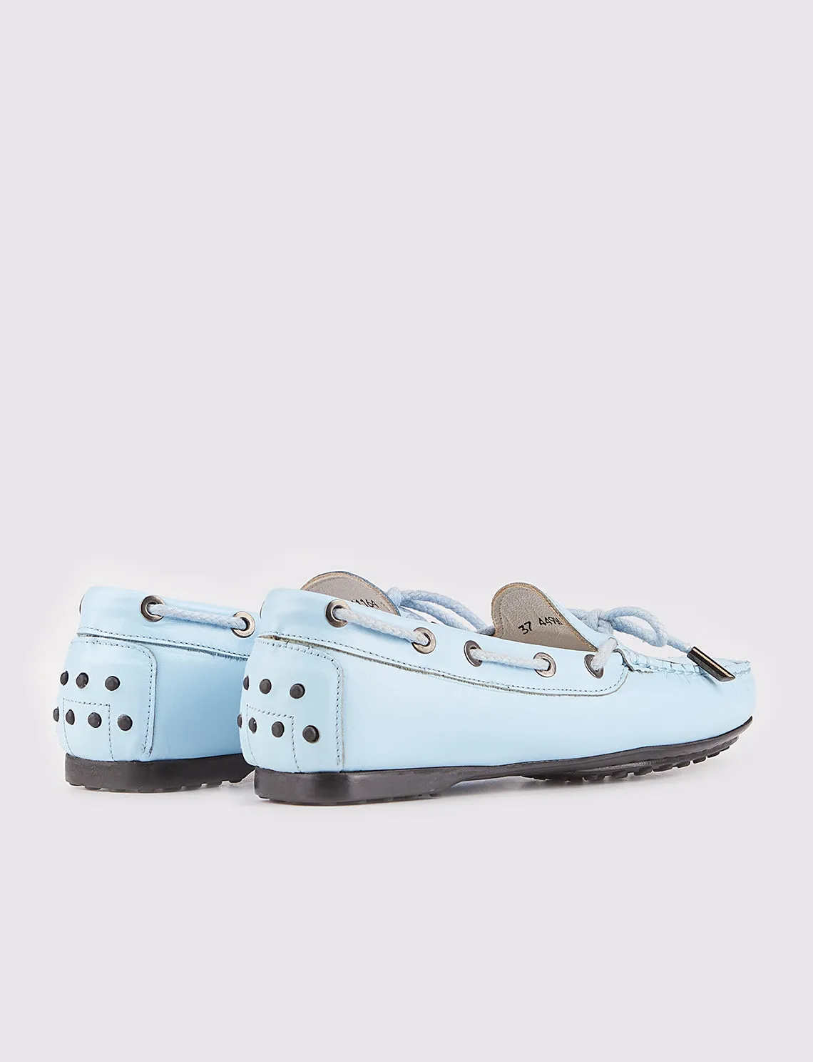 Women Blue Genuine Leather Loafers