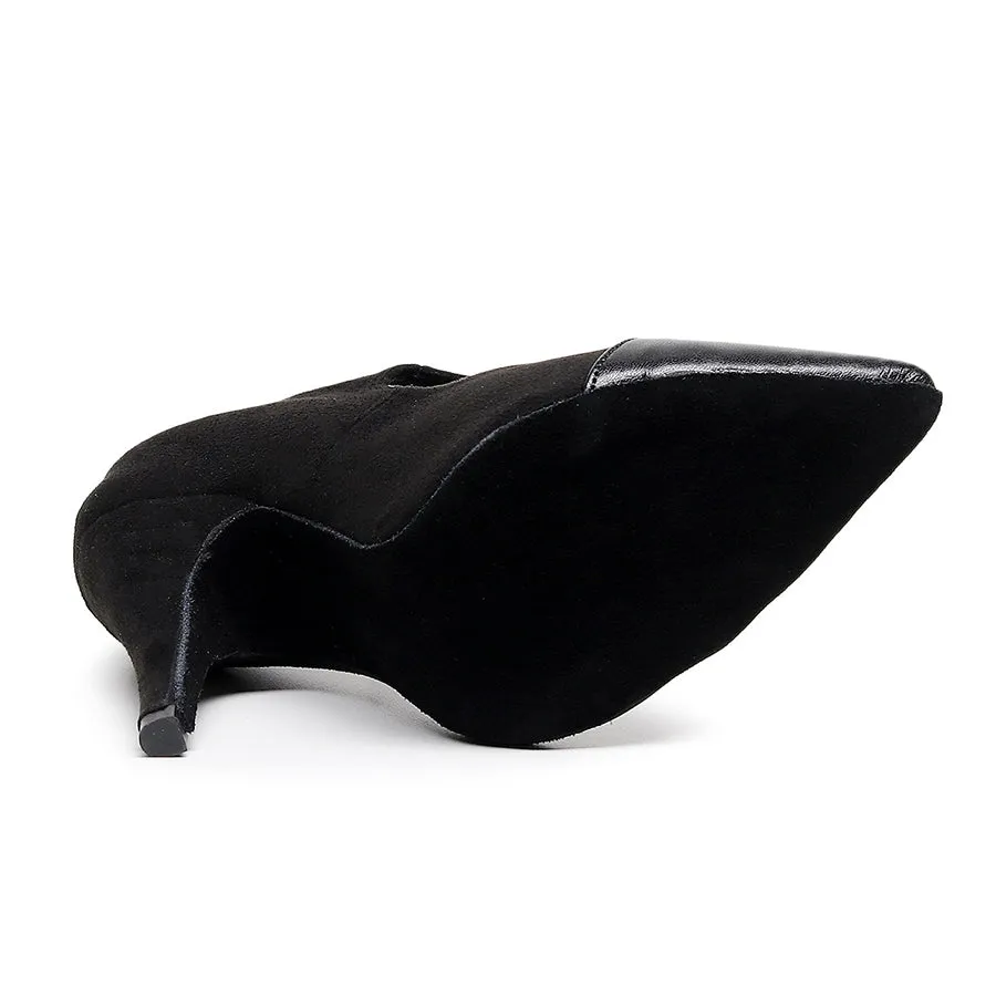 Women's 10cm Heel Velvet Dance Heels Ballroom Dance Shoes