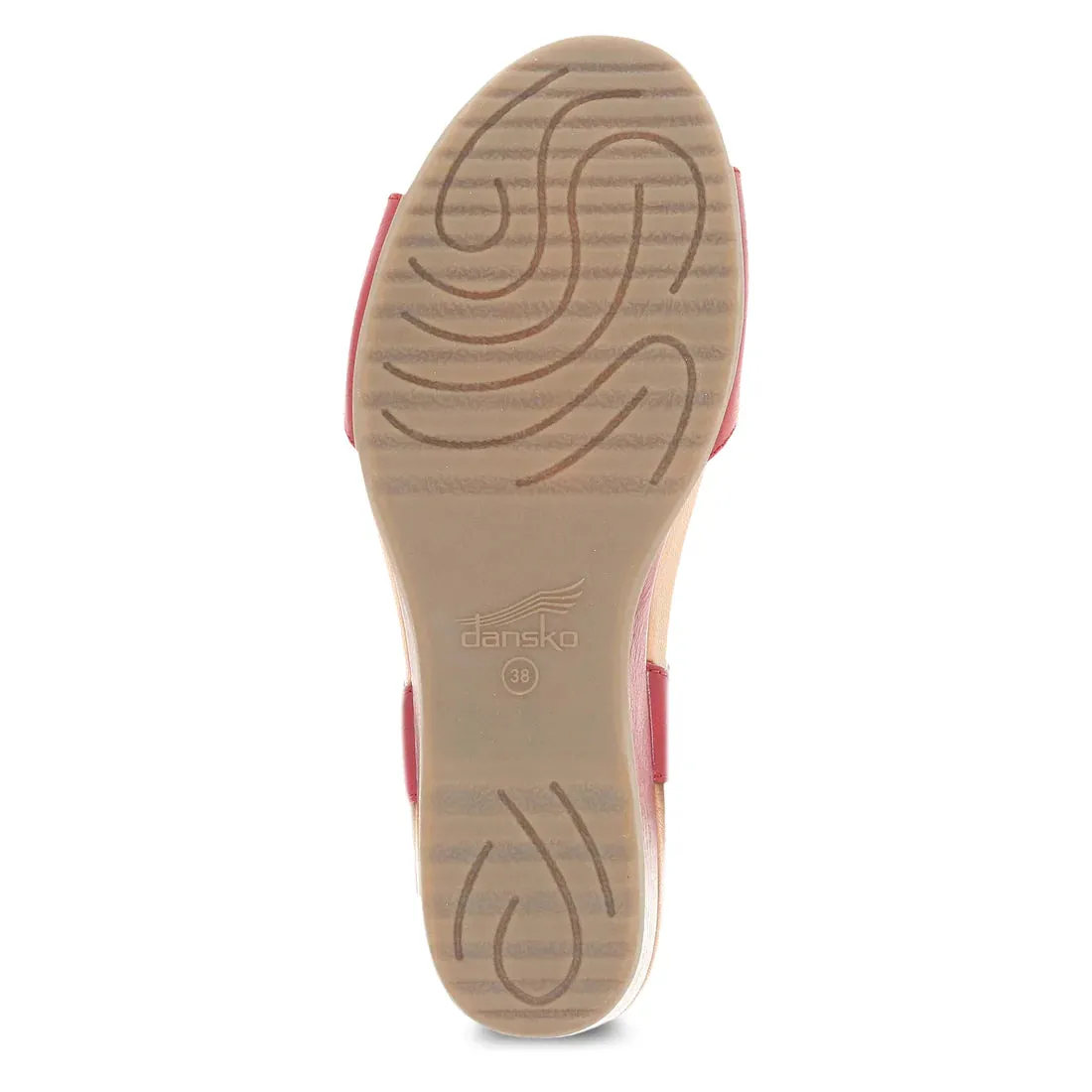 Women's Dansko Arielle Color: Red Glazed Leather Sandal