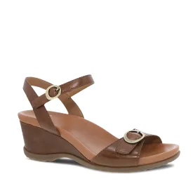 Women's Dansko Arielle Color: Tan Glazed Leather Sandal