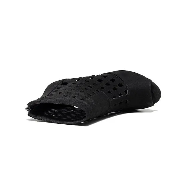 Women's Leather Customized Heel Salsa Dance Shoes Heels Dance Boots