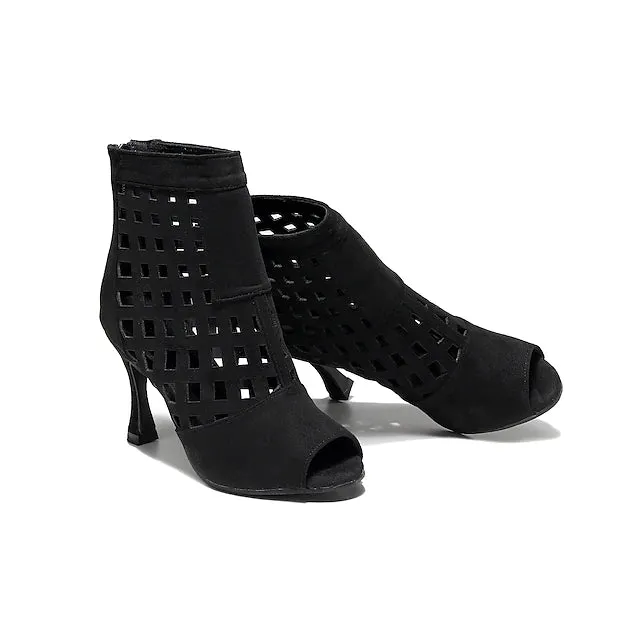 Women's Leather Customized Heel Salsa Dance Shoes Heels Dance Boots