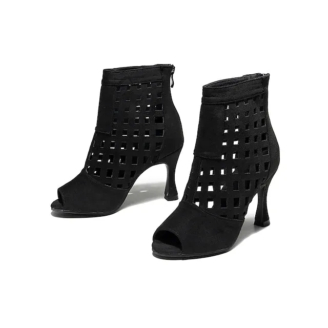 Women's Leather Customized Heel Salsa Dance Shoes Heels Dance Boots